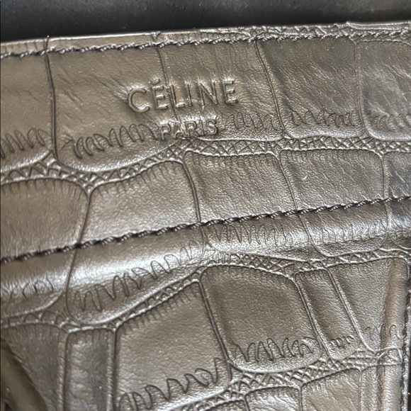 ◼️Celine Black Croc Embossed Leather Medium Phantom Luggage Tote - Picture 5 of 11